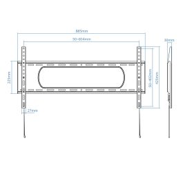 Soporte de Pared TooQ LP1090F-B para TV de 43-90"/ hasta 80kg