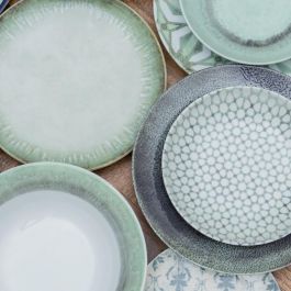 Ensaladera Verde Porcelana Cocina 25 X 25 X 6,50 cm