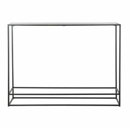 DKD Home Decor Consola de Aluminio en Colores Dorado y Negro - Mesa Auxiliar con Dimensiones 110 cm Ancho, 25 cm Profundidad y 84 cm Alto