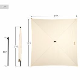 Sombrilla Aktive Beige 175 x 240 x 175 cm Sombrilla Aktive Beige 175 x 240 x 175 cm