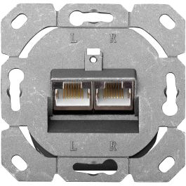 Digitus Toma de Pared RJ45 Cat6 Apantallada 2xRJ45 Montaje Superficie Blanco