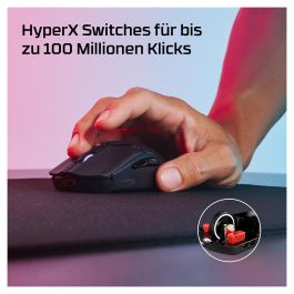 HyperX 7D388AA Ratón Gaming Inalámbrico Pulsefire Haste 2 Mini Ultraligero Compacto Negro