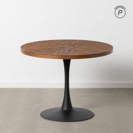 Mesa Comedor Natural-Negro Dm-Metal 100 X 100 X 76 cm Precio: 380.0005. SKU: B17VN3HLAK