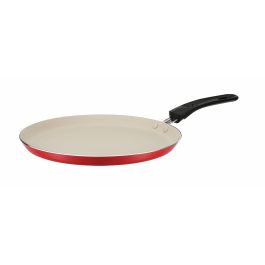 GSW 456715 Crepera de Aluminio 26 cm con Espátula, Exterior Silicona Roja, Para Todo Tipo de Fuegos Incluida Inducción