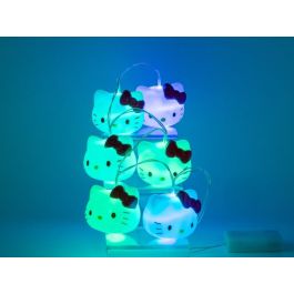 Madcow entertainment Guirnalda Luminosa LED Hello Kitty, 7 Colores, Inalámbrica, 1.20 m, 6 Cabezas, 2 Funciones de Luz