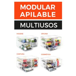 Organizador Multiuso 2 Cajones Confortime (6 Unidades)