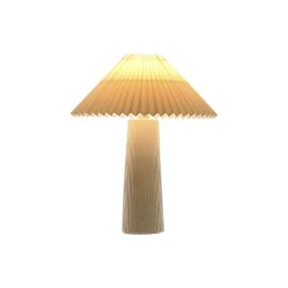 DKD Home Decor Lámpara Sobremesa Urban Beige Cerámica Poliéster 35x41x35 cm E27 50W