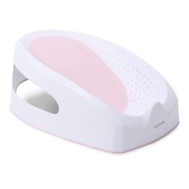 INGENUITY ING19577013 Asiento de Baño Antideslizante para Niñas 0-6 Meses o 9kg, Rosa, Asiento Perforado