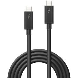 Lindy Cable Thunderbolt 3 2m Pasivo USB-C, 20Gbps Datos, 4K 60Hz Dual Display, 100W Carga PD, Daisy-Chain 6 Dispositivos
