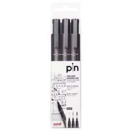 Uniball Rotulador Calibrado Pin-200S, Estuche 3 Unidades (0.2, 0.4, 0.8 mm), Negro. Tinta pigmentada resistente al agua/luz Precio: 3.99000041. SKU: B1K3AEGLRQ
