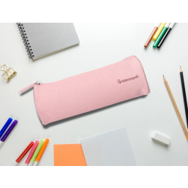 Liderpapel Estuche Portatodo Classic Cilíndrico Ancho Rosa 210x70mm