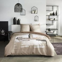 Juego de cama - TODAY - JAVA - 2 personas - 240x220 cm - Algodón - Estampado Londres - Beige