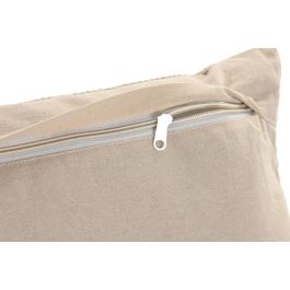 DKD Home Decor Pack de 2 Cojines Boho de Algodón Crudo 30x50 cm, Hechos a Mano, con Cremallera y Relleno de 380g
