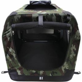 M Pets MPE6953182740872 Caja de transporte Comfort Crate L Plegable con Rejillas de Ventilación y Estructura Metálica - Camuflaje