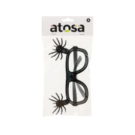 Gafas Negras Halloween Con Arañas Y Luz Led - Accesorio Temático para Fiestas y Disfraces