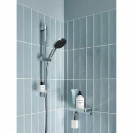 GROHE Vitalio Comfort 110 26929001 GRO4005176767685 - Set de Ducha con Rociador de 2 Chorros, Barra, Flexo y Estante - Ahorro Agua Cromo