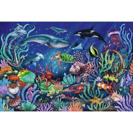 Ravensburger RAV4005556175154 Rompecabezas de Madera 500 Piezas Mundo Marino Colorido Rectangular para Adulto