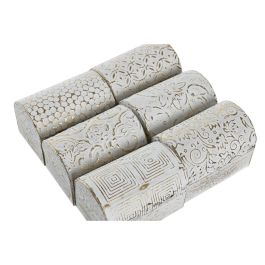 Joyero Arabe DKD Home Decor Dorado Blanco 5.3 x 5.3 x 7.5 cm (6 Unidades) Joyero Arabe DKD Home Decor Dorado Blanco 5.3 x 5.3 x 7.5 cm (6 Unidades)