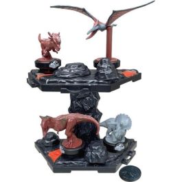 Epoch Jurassic World Volcano Quake: Juego de Equilibrio con Dinosaurios en Plataforma y Dados - ¡Sé el Último en Mantenerlos y Gana!