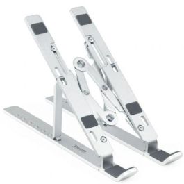 TooQ TQLRS0033-AL Soporte Elevador Plegable para Portátil y Tablet 11"-15" con 7 Niveles de Altura Aluminio Plata 5kg