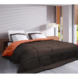 Edredón de microfibra 400g / m² CALGARY Chocolate y Coral 220x240cm Edredón de microfibra 400g / m² CALGARY Chocolate y Coral 220x240cm