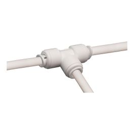 Vivo Verde Adaptador en T para Sistema de Distribución Automática 1/4 Pulgada, Fabricado en Polietileno con Tratamiento Anti UV