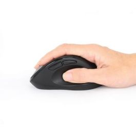 Manhattan Ratón Inalámbrico Ergonómico USB-A/C Óptico 1600 DPI Negro 6 Botones para Oficina