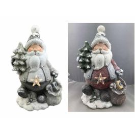 DKD Home Decor Figura Navidad Tradicional Santa Magnesia LED Rojo Verde Gris 20x43x27 cm (2 Unidades) Precio: 33.8679. SKU: B17REQ6A8H