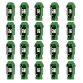 Set Tuercas OMP 7075 40 mm M12 x 1,25 20 uds Verde