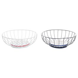 DKD Home Decor Frutero Mediterráneo Colección Costa Peces de Metal y MDF Multicolor 28x28x10 cm Pack 2 Unidades Apto Microondas Lavavajillas Precio: 11.49999972. SKU: S3037015