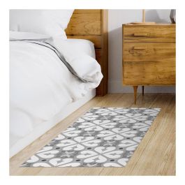 Croma Collection Alfombra vinílica Bcn 50x110 cm, PVC, antideslizante, gris estampado