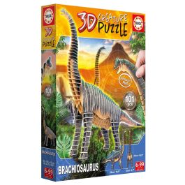 Educa Puzzle 3D Brachiosaurus 19383 Criatura Gigante Montaje Fácil Cartón 101 Piezas +6 Años