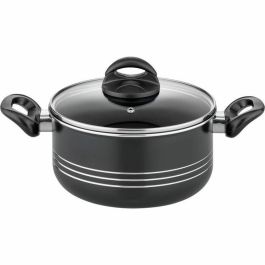 GSW GSW4005643158800 Batería de Cocina MILANO NERO, 15 Piezas, Aluminio Macizo, Negro, Inducción