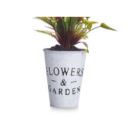 Ibergarden Planta Clavel Artificial en Bote de Metal Surtidos, Maceta ø 8 cm, 15x31x12 cm (12 Unidades)