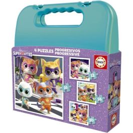 EDUCA EDU8412668203419 - Estuche Rompecabezas Progresivo SuperKitties - 12, 16, 20, 25 Piezas para Niños Precio: 23.94999948. SKU: B16FXFPH82