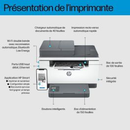 HP Impresora Multifunción LaserJet MFP M234sdw, Impresión Doble Cara Rápida, ADF, HP Smart App, Conexiones Fiables, Configuración Simplificada, Negro
