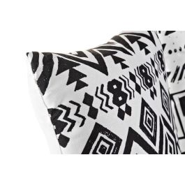 DKD Home Decor Cojín Árabe Negro Dorado 45 x 45 x 10 cm (4 Unidades) Poliéster