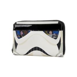 Loungefly Star Wars Cartera Lenticular Stormtrooper Billetera 15x10cm Piel Vegana Cremallera Bronce Ranuras Tarjetas DNI Forro