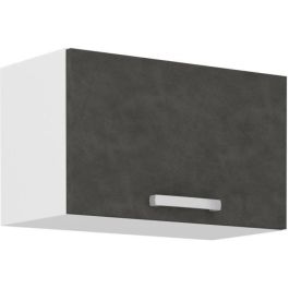 Mueble campana con puerta basculante - Gris mate - L 60 x 31,6 x H 36 cm - LASSEN Mueble campana con puerta basculante - Gris mate - L 60 x 31,6 x H 36 cm - LASSEN