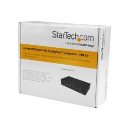 Startech.com Switch KVM SV431Dpu3A2 4 Puertos DisplayPort 4K con Hub USB 3.0