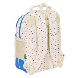 Mochila Escolar Benetton Topitos 32 x 42 x 15 cm