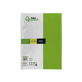 Liderpapel Papel Color Verde Intenso A4 80gr Paquete de 100 Hojas