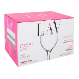Lav Set 6 Copas Vino Tinto Misket 210 cc (4 Cajas)