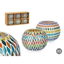 Portavela Ovalado Rombos Surtidos Mod Giftdecor 12X8CM (12 Unidades) Precio: 36.88999963. SKU: B1JJ26RVEF