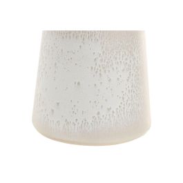 DKD Home Decor Jarrón Shabby de Cerámica Blanco Ondulado 26 x 26 x 33 cm