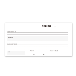 Liderpapel T236 Talonario de Recibos Original y Copia 3/F Apaisado 205x102mm 60g