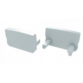 Tapón Final Perfíl Tipo D Alto Plástico Blanco