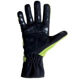 Omp OMPKB0-2743-B01-059-M Guantes de Karting Ks-3 Amarillo-Negro Talla M. Modelo Mejorado con Agarre Gamuza y Silicona Antideslizante.