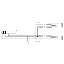 Cable Y Jack Estéreo/2 Jack Estéreo Hembra 30 Centimetros Cable Y Jack Estéreo/2 Jack Estéreo Hembra 30 Centimetros