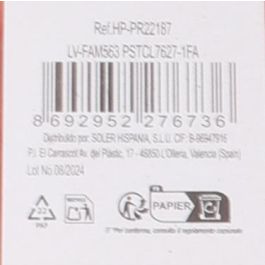 LAV Copa de Vino 48 cl Pie Rojo, Diámetro 7.2 cm x Altura 22 cm, 281 g (24 Unidades)